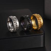 Titano plienas Finger žiedas, Bižuterijos & unisex & skirtingo dydžio pasirinkimo, daugiau spalvų pasirinkimas, 8x2mm, Pardavė PC