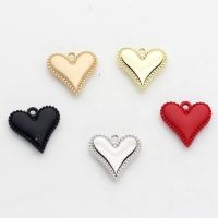 Zinc Alloy Heart Pendants plated DIY nickel lead & cadmium free Sold By Bag