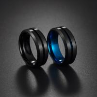 Titanium Steel Finger Ring, fashion jewelry & Unisex & different size for choice, more colors for choice, 8x2.30mm, Sold By PC