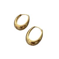 Messing Hoop Earring, mode smykker & for kvinde, gylden, nikkel, bly & cadmium fri, 21x17.70mm, Solgt af par