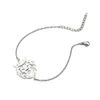 Bracelet d'acier titane, avec 5cm chaînes de rallonge, lion, bijoux de mode & pour femme, plus de couleurs à choisir, 28x21mm, Longueur:12 cm, Vendu par PC