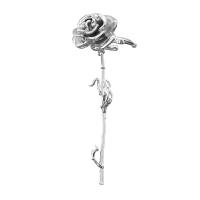 Stop cynku Kolczyk Klips, Rose, Platerowane w kolorze srebra, biżuteria moda & dla kobiety, srebro, bez zawartości niklu, ołowiu i kadmu, 53mm, sprzedane przez PC
