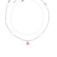 Mode-Multi-Layer-Halskette, Seedbead, mit Acryl, mit Verlängerungskettchen von 5cm, Doppelschicht & Modeschmuck & für Frau, gemischte Farben, Länge:ca. 37 cm, ca. 42 cm, verkauft von PC
