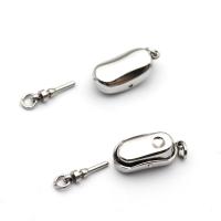 Titanium Steel Bayonet Clasp, polished, 20x8mm, Sold By PC