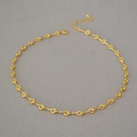 Brass Necklace, plated, different styles for choice & for woman, more colors for choice, 450mm, Sold By PC