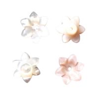 Haarstock-Befunde, Weiße Lippenschale, Blume, geschnitzt, weiß, 10mm, verkauft von PC