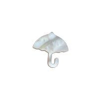 White Shell Spacer Bead, Paraply, vit, 11x11mm, Säljs av PC