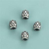 925 Sterling Silver Spacer Bead, Lotus, vintage & DIY, 5x5.50mm, Hole:Approx 2mm, Sold By PC