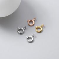 925 Sterling Silver Spring Ring Clasp plated DIY Sold By PC
