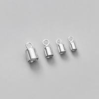 925 Sterling Silver End Cap DIY silver color Sold By PC