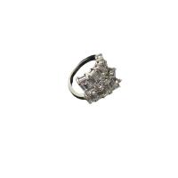 Vještački dijamant Ring Finger, Mesing, platine boja pozlaćen, prilagodljiv & različitih stilova za izbor & za žene & s Rhinestone, nikal, olovo i kadmij besplatno, Veličina:6-8, Prodano By PC