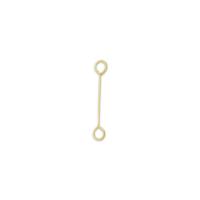 Brass Eyepin, 18K gold plated, Dual Tip & different size for choice, 10PCs/Bag, Sold By Bag