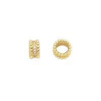 Brass Spacer Beads Column 18K gold plated micro pave cubic zirconia Sold By PC