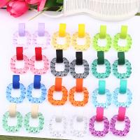 Acrylic Jewelry Earring, fashion jewelry & for woman, more colors for choice, 30mm, Sold By Pair