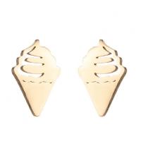 Stainless Steel Stud Earrings 304 Stainless Steel Ice Cream Vacuum Ion Plating fashion jewelry & for woman Sold By Pair