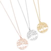 Stainless Steel Jewelry Necklace, 304 Stainless Steel, Round, Vacuum Ion Plating, fashion jewelry & for woman, more colors for choice, 20x23mm, Length:45 cm, Sold By PC
