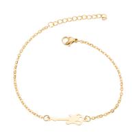 Stainless Steel Jewelry Bracelet, 304 Stainless Steel, with 5cm extender chain, Vacuum Ion Plating, fashion jewelry & for woman, golden, 24x7mm, Length:12 cm, Sold By PC