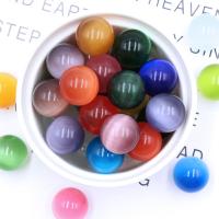 Cats Eye Beads, Round, random style & DIY & no hole, mixed colors, 20mm, Sold By PC