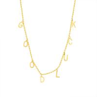 Titanstahl Halskette, mit Verlängerungskettchen von 5cm, für Frau, goldfarben, 4mm,7mm, Länge:ca. 40 cm, verkauft von PC
