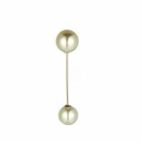 Plastic Pearl Brooch Zinc Alloy with Plastic Pearl Round silver color plated  & for woman white Sold By PC