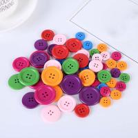 Wood  Button Round mixed colors Sold By Bag
