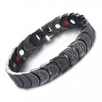 Titanium Steel Bracelet & Bangle Vacuum Ion Plating fashion jewelry & for man 12mm Length Approx 7.87 Inch Sold By PC