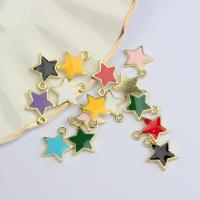 Tibetan Style Enamel Pendants, Star, DIY, more colors for choice, nickel, lead & cadmium free, 10PCs/Bag, Sold By Bag