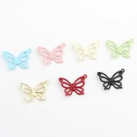 Zinc Alloy Hollow Pendants Butterfly plated DIY nickel lead & cadmium free Sold By Bag