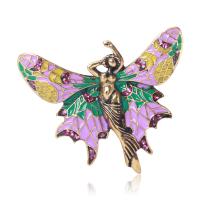 emalje broche, Zinc Alloy, Butterfly, guldfarve belagt, mode smykker & for kvinde, flere farver til valg, nikkel, bly & cadmium fri, 42x48mm, Solgt af PC