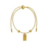 Tytan stalowa bransoleta, Titantium stali, Pozłacane 18K, biżuteria moda & dla kobiety, złoto, 240mm, sprzedane przez PC