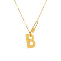 Titanium Steel Necklace Letter B plated fashion jewelry & for woman Sold By PC
