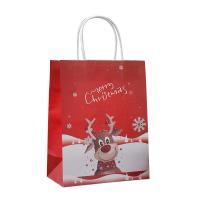 Christmas Gift Bag, Kraft, printing, Christmas Design & different size for choice, more colors for choice, Sold By PC