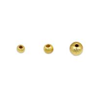 Brass Spacer Beads Round 18K gold plated Sold By Bag
