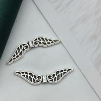 Zinc Alloy Jewelry Beads Wing Shape antique silver color plated DIY Sold By Lot