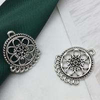 Zinc Alloy Connector antique silver color plated multihole & DIY & hollow Sold By Lot