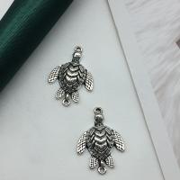 Zinc Alloy Connector Turtle antique silver color plated DIY Sold By Lot