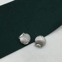 Bijoux de perles en alliage de Zinc , coquille, Plaqué de couleur d'argent, DIY, 8x9mm, 200PC/lot, Vendu par lot