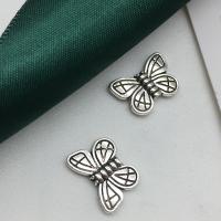 Zinc Alloy Jewelry Beads Butterfly antique silver color plated DIY Sold By Lot