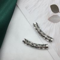 Tibetan Style Curved Tube Beads, antique silver color plated, DIY, 35x7mm, 200PCs/Lot, Sold By Lot
