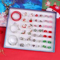 Tibetan Style DIY Bracelet Set, Christmas Design & enamel, nickel, lead & cadmium free, Sold By Set