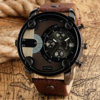 Men Wrist Watch Zinc Alloy with Leather & Organic Glass waterproofless & Unisex nickel lead & cadmium free 45*13mm Sold By PC