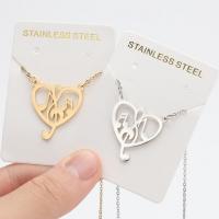 Stainless Steel Jewelry Necklace, 304 Stainless Steel, Heart, Vacuum Ion Plating, fashion jewelry & for woman, more colors for choice, 24x27mm, Length:45 cm, Sold By PC