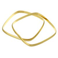 Stainless Steel Bangle 316 Stainless Steel Square Vacuum Plating fashion jewelry & for woman golden 6mm Inner Approx 61mm Sold By Lot