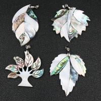 Natural Gemstone Earrings Shell with Zinc Alloy silver color plated fashion jewelry & Unisex Sold By PC