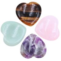 Natural Stone Thumb Worry Stone, Heart, polished, different materials for choice, more colors for choice, 40mm, Sold By PC