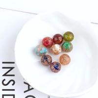 Gold Sand Lampwork Beads Round DIY 12mm Sold By PC