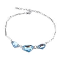 Zinc Alloy Anklet with Austrian Crystal with 4cm extender chain platinum plated for woman & faceted nickel lead & cadmium free 18mm Length Approx 22 cm Sold By PC