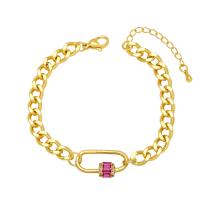 Cubic Zirconia Micro Pave Brass Bracelet with 2 extender chain gold color plated micro pave cubic zirconia & for woman nickel lead & cadmium free Length 5.5 Inch Sold By PC
