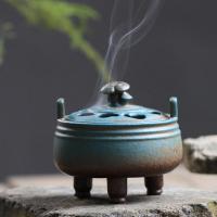 porcelaine Brûleur d’encens, moitié à la main, pour la maison et le bureau & durable, 100x95mm, Vendu par PC