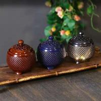 Porcelain Incense Burner, handmade, for home and office & durable & with LED light, more colors for choice, 100x115mm, Sold By PC